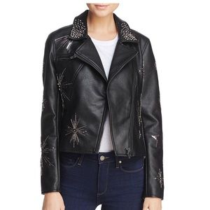 NWT BlankNYC Embellished Faux Leather Moto Jacket